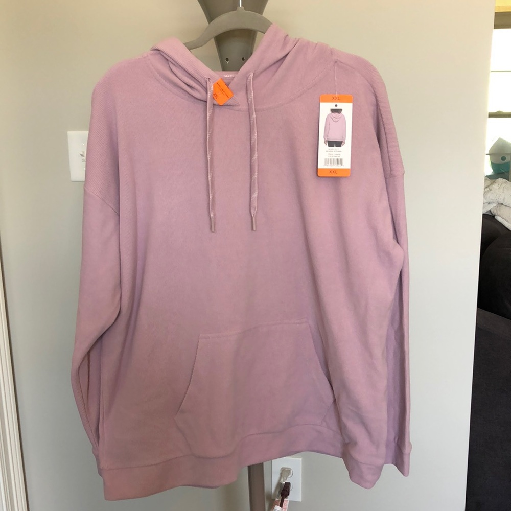 NWT Ribbed hooded sweatshirt